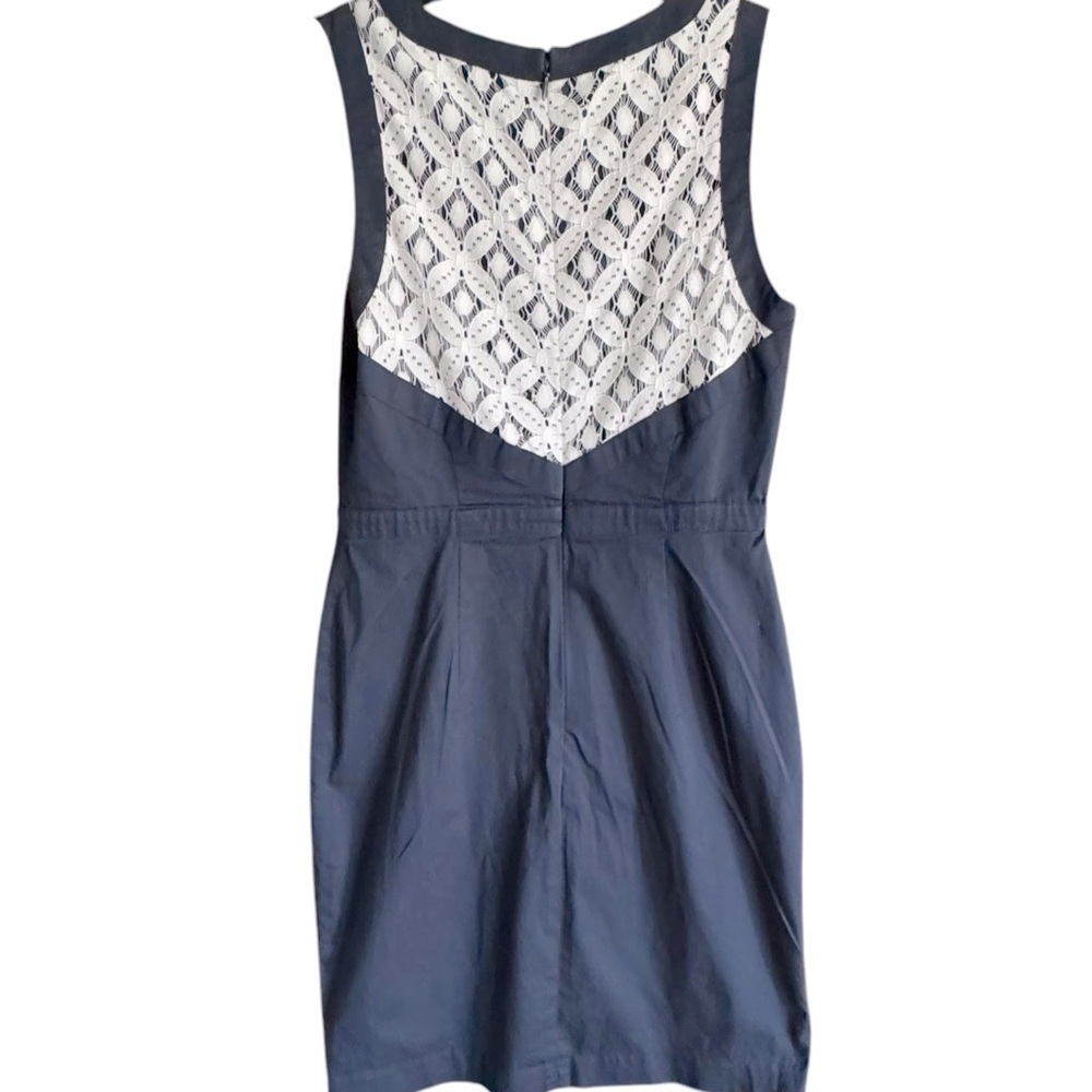 Ann Taylor Navy Sheath With Lace Dress - Picture 5 of 7